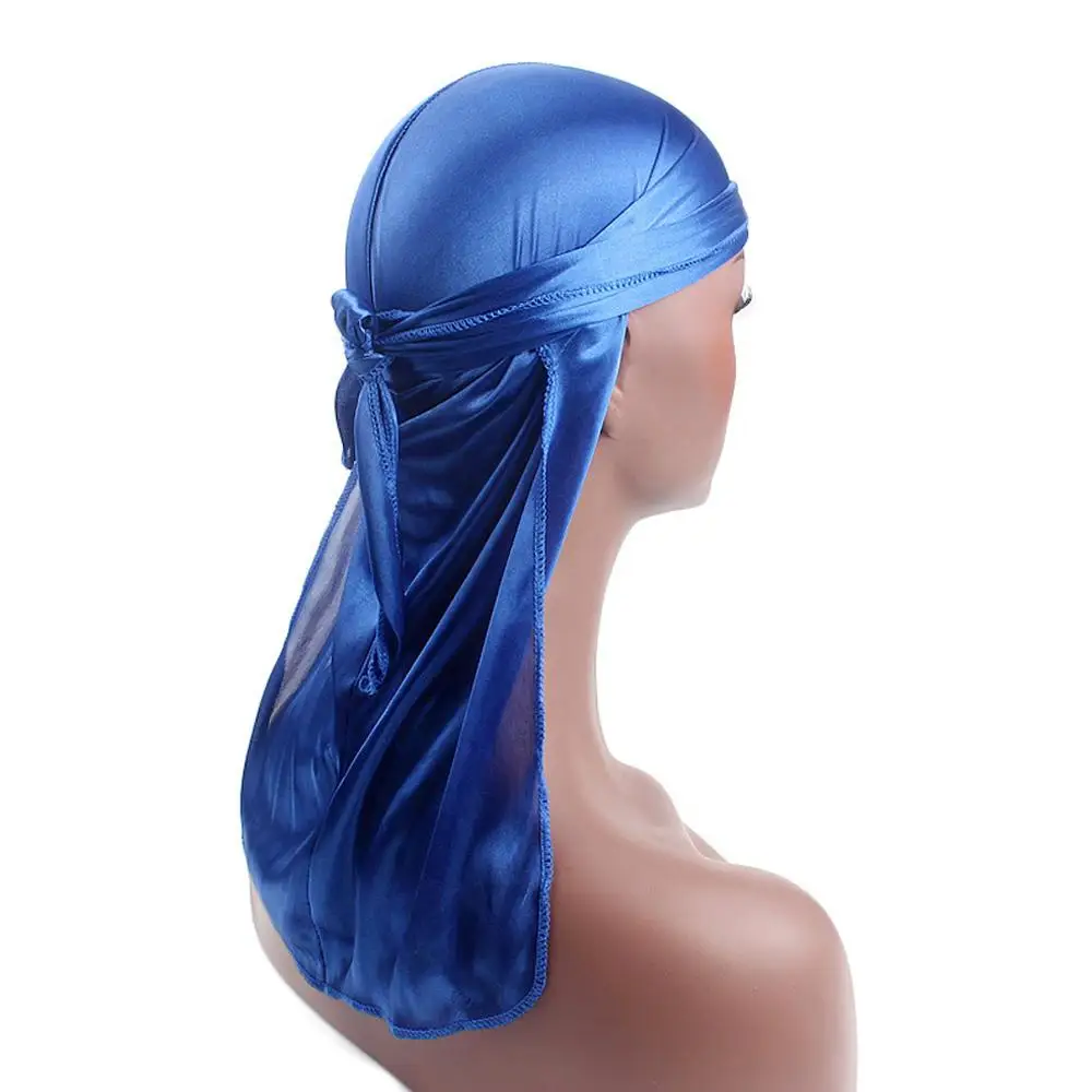 Men Women Bandana Silk Durag Turban Hijab Pirate Hat Cancer Head Scarf Chemo Cap Pre-Tied Headwrap