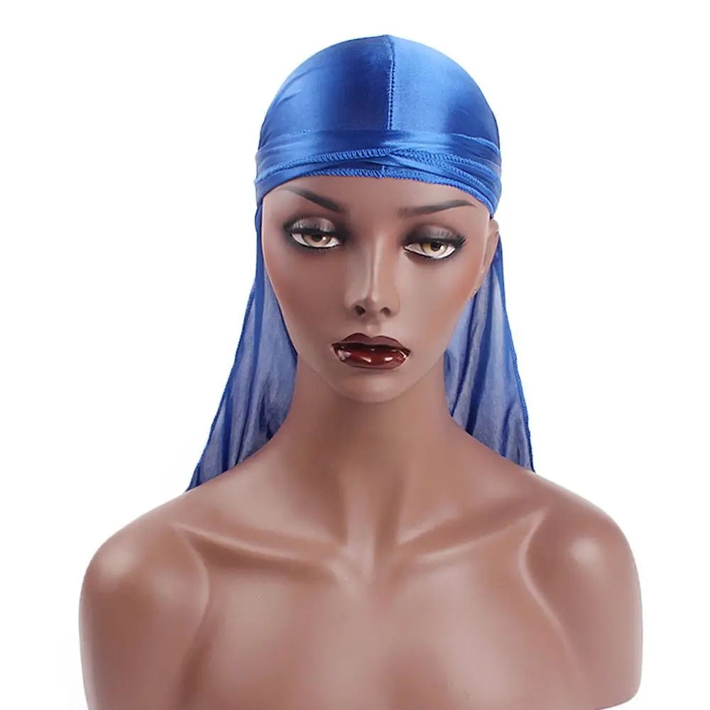 Men Women Bandana Silk Durag Turban Hijab Pirate Hat Cancer Head Scarf Chemo Cap Pre-Tied Headwrap