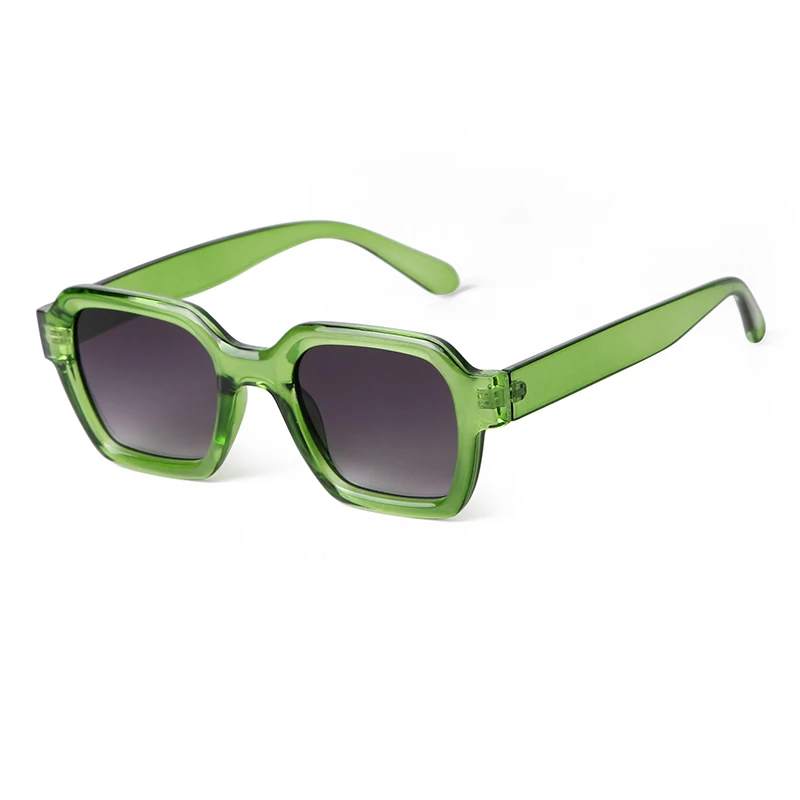 STORY Retro Trendy Orange Square Sunglasses Women Men 2024 Fashion Transparent Green Frame Rectangle Sun Glasses Female Shades