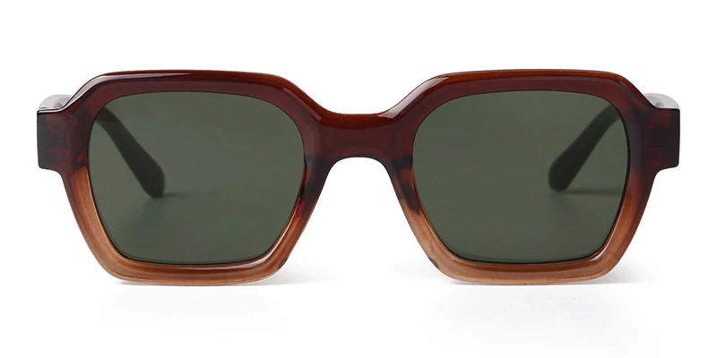 STORY Retro Trendy Orange Square Sunglasses Women Men 2024 Fashion Transparent Green Frame Rectangle Sun Glasses Female Shades