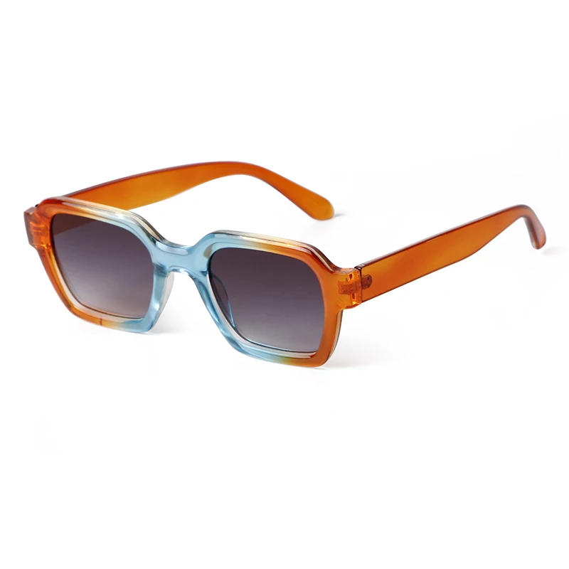 STORY Retro Trendy Orange Square Sunglasses Women Men 2024 Fashion Transparent Green Frame Rectangle Sun Glasses Female Shades