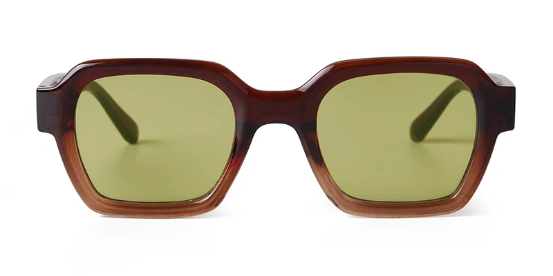 STORY Retro Trendy Orange Square Sunglasses Women Men 2024 Fashion Transparent Green Frame Rectangle Sun Glasses Female Shades