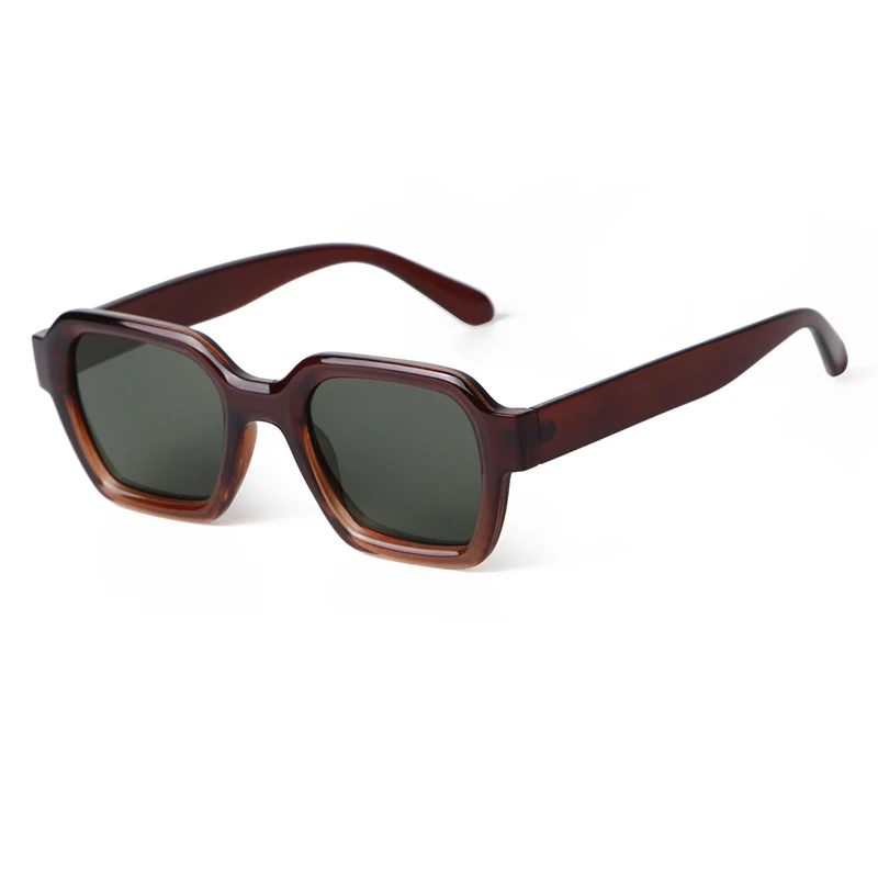 STORY Retro Trendy Orange Square Sunglasses Women Men 2024 Fashion Transparent Green Frame Rectangle Sun Glasses Female Shades
