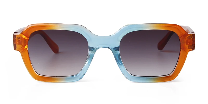 STORY Retro Trendy Orange Square Sunglasses Women Men 2024 Fashion Transparent Green Frame Rectangle Sun Glasses Female Shades
