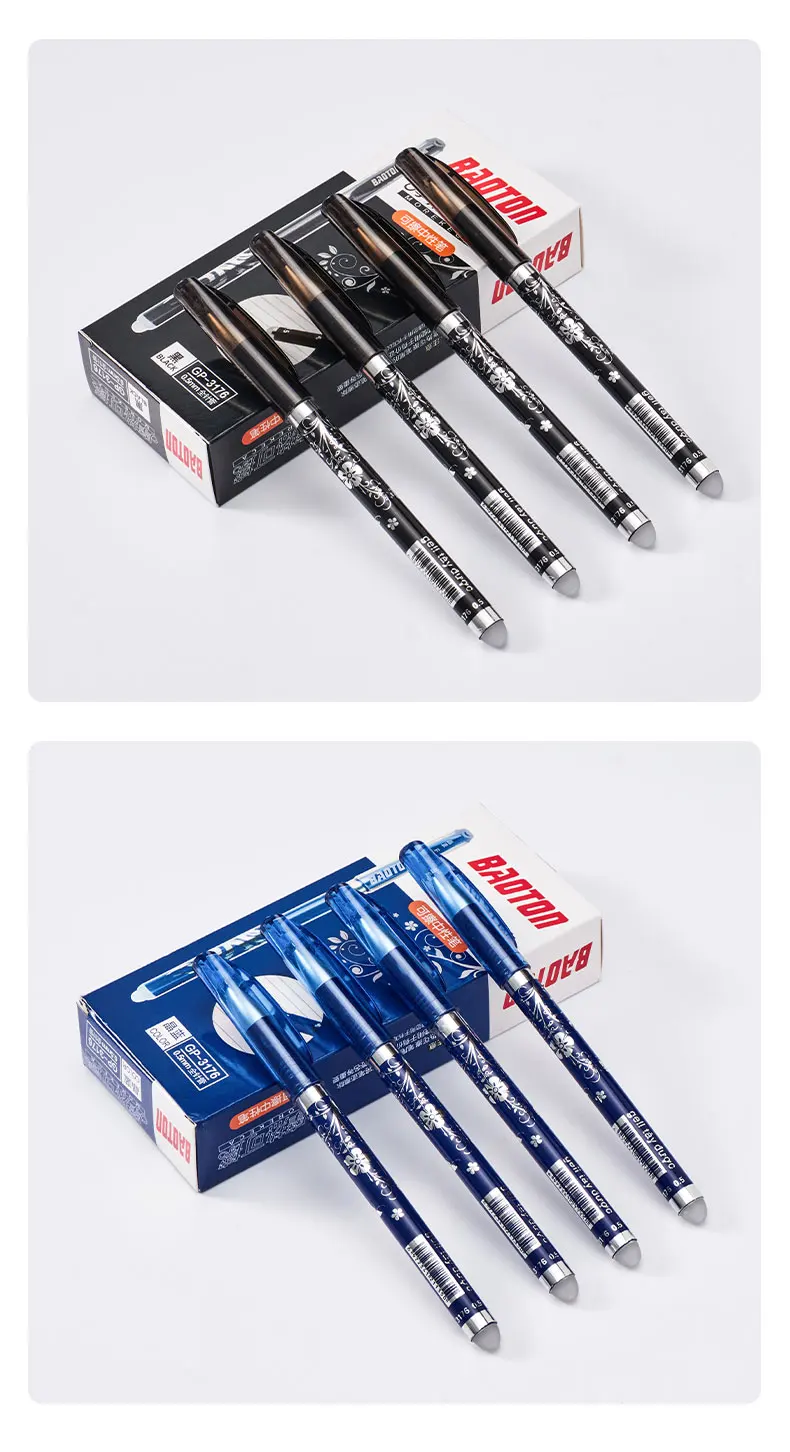 26 Pcs/Set Kawaii Erasable Pens 0.5mm Gel Pen Waterproof Gel Ink Stationery School Writing Supplies for Notebook Office Student