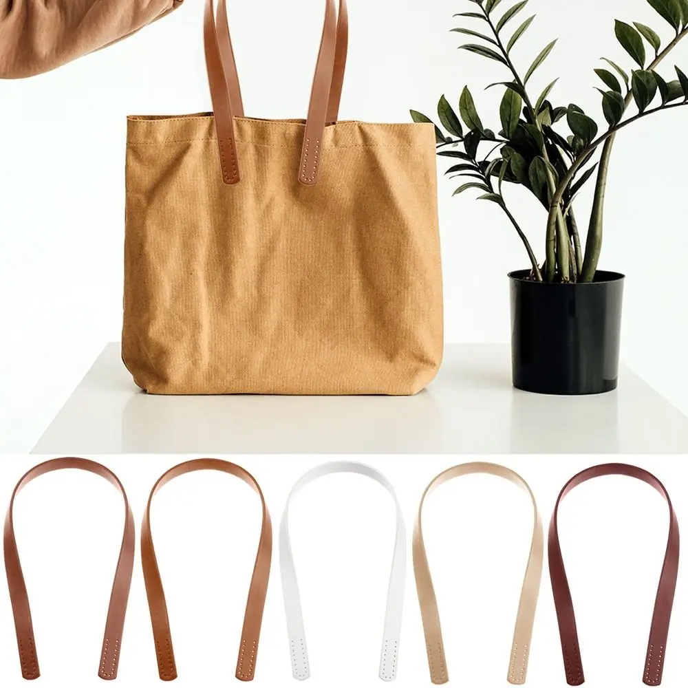 2Pcs PU Leather Shoulder Bag Strap Women Girls Bag Handles DIY Replacement Handle for Handbag Belt Bag Accessory