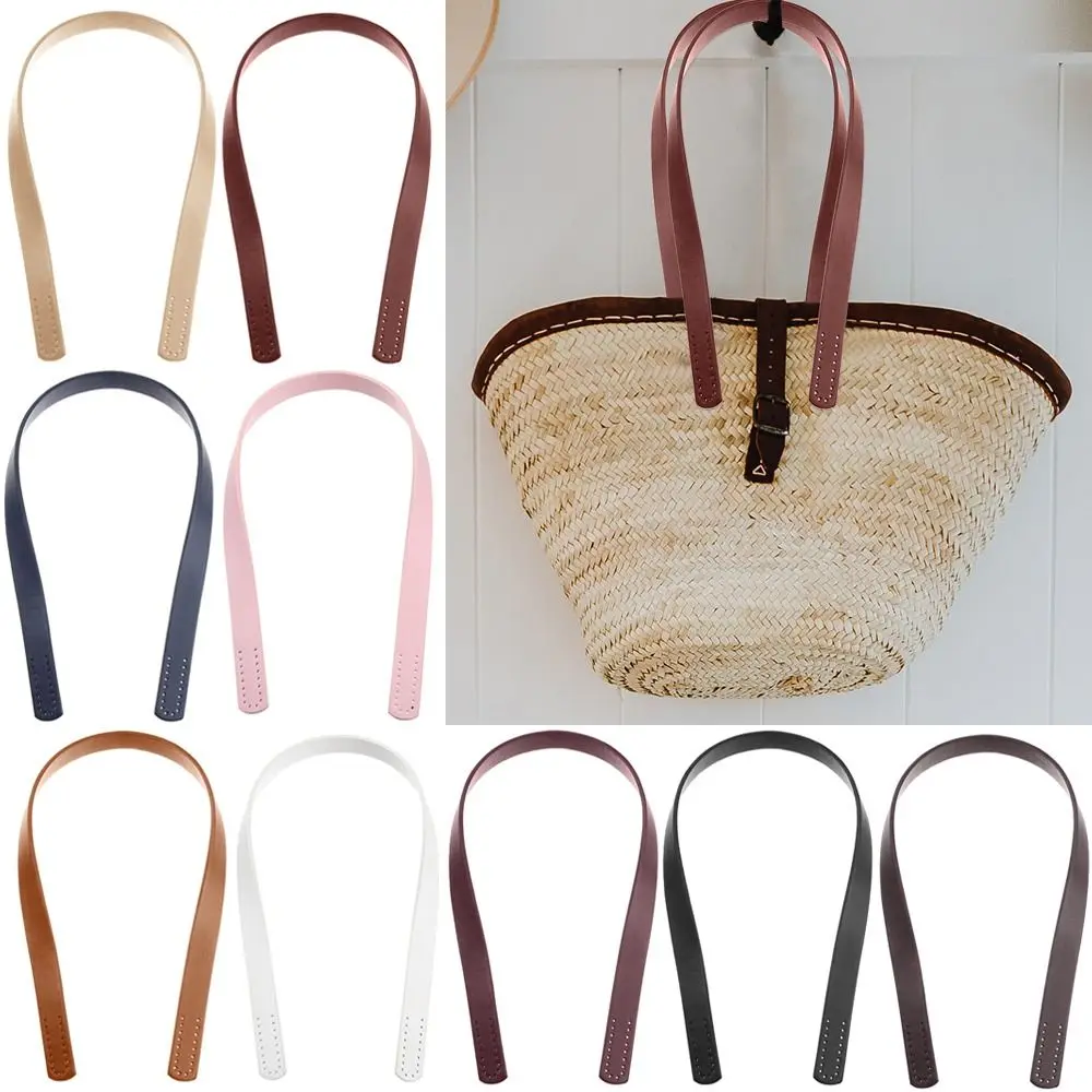 2Pcs PU Leather Shoulder Bag Strap Women Girls Bag Handles DIY Replacement Handle for Handbag Belt Bag Accessory