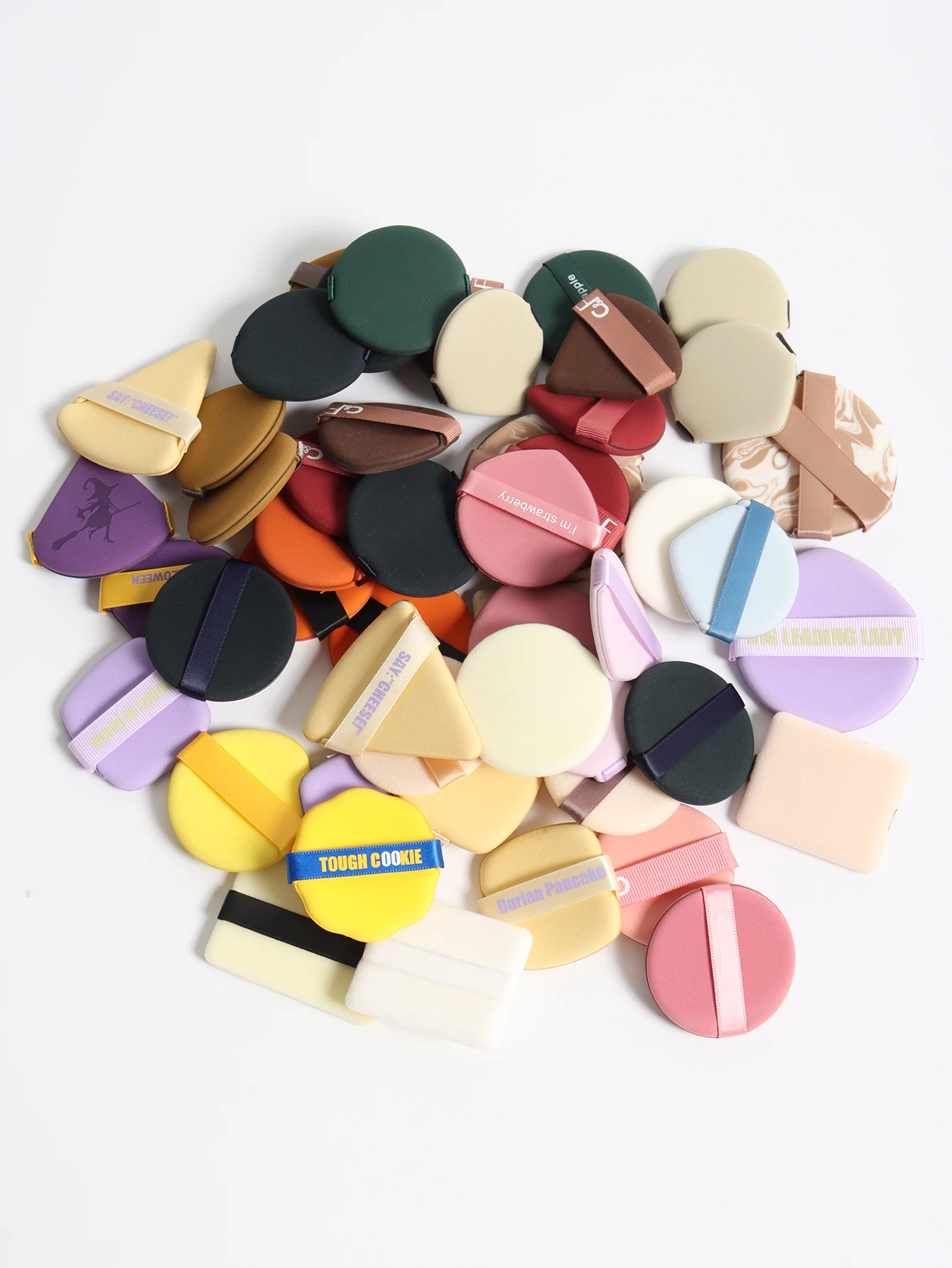 Air Cushion Powder Puff 10-20-30-50 Bags Random Colors and Shapes. Contains Air Cushion Powder Puff, Latex-Free Sponge Mix and