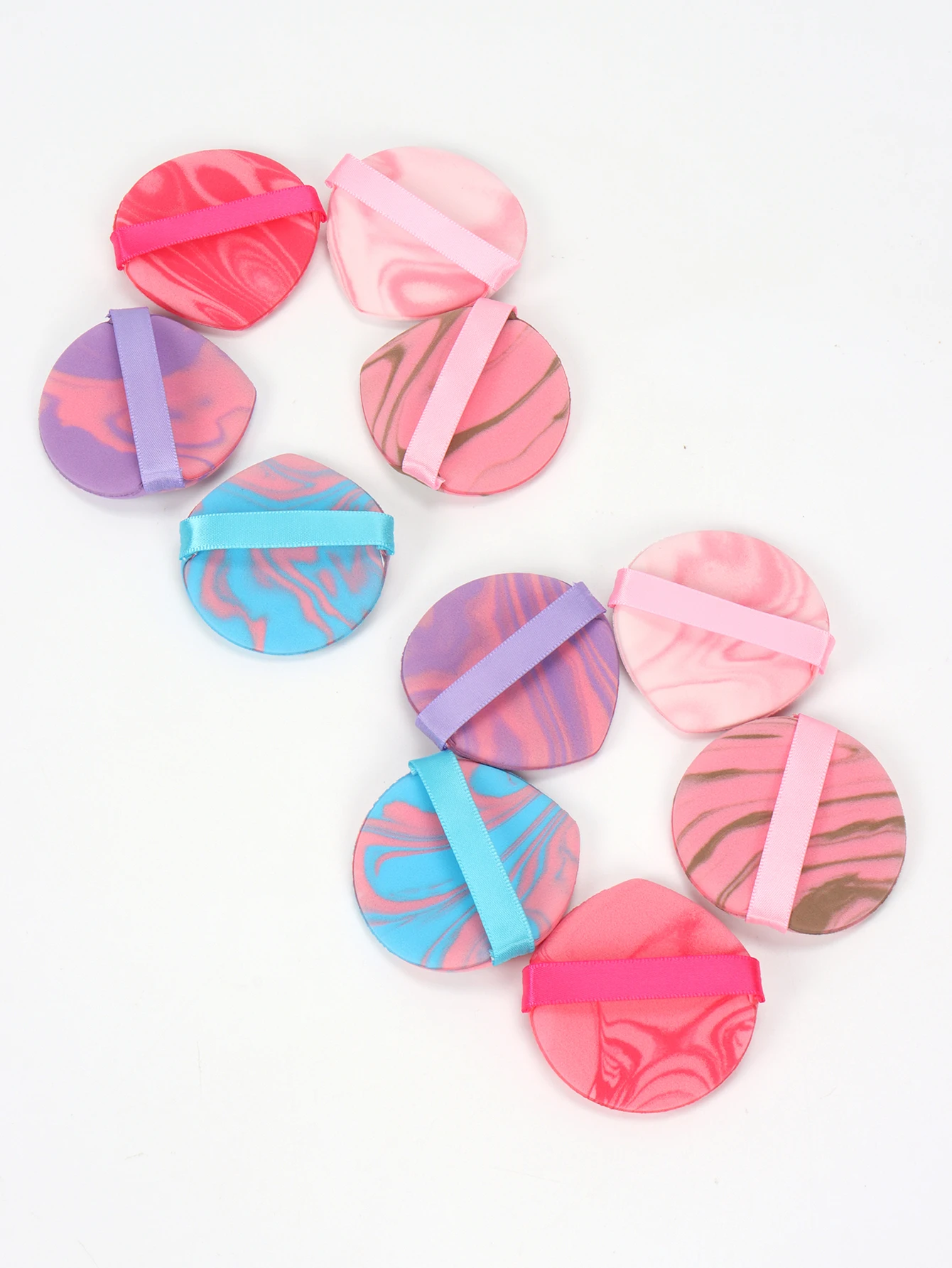 Air Cushion Powder Puff 10-20-30-50 Bags Random Colors and Shapes. Contains Air Cushion Powder Puff, Latex-Free Sponge Mix and