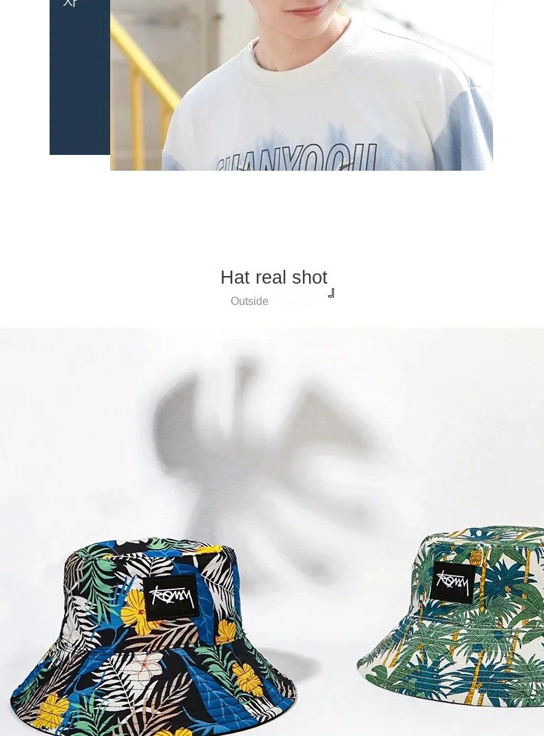 Big Head 63CM XL Size Letter Bucket Hat Men Double-Sided Women Floral Fisherman Hat Summer Casual Street Sun Hat Kids Bob Panama