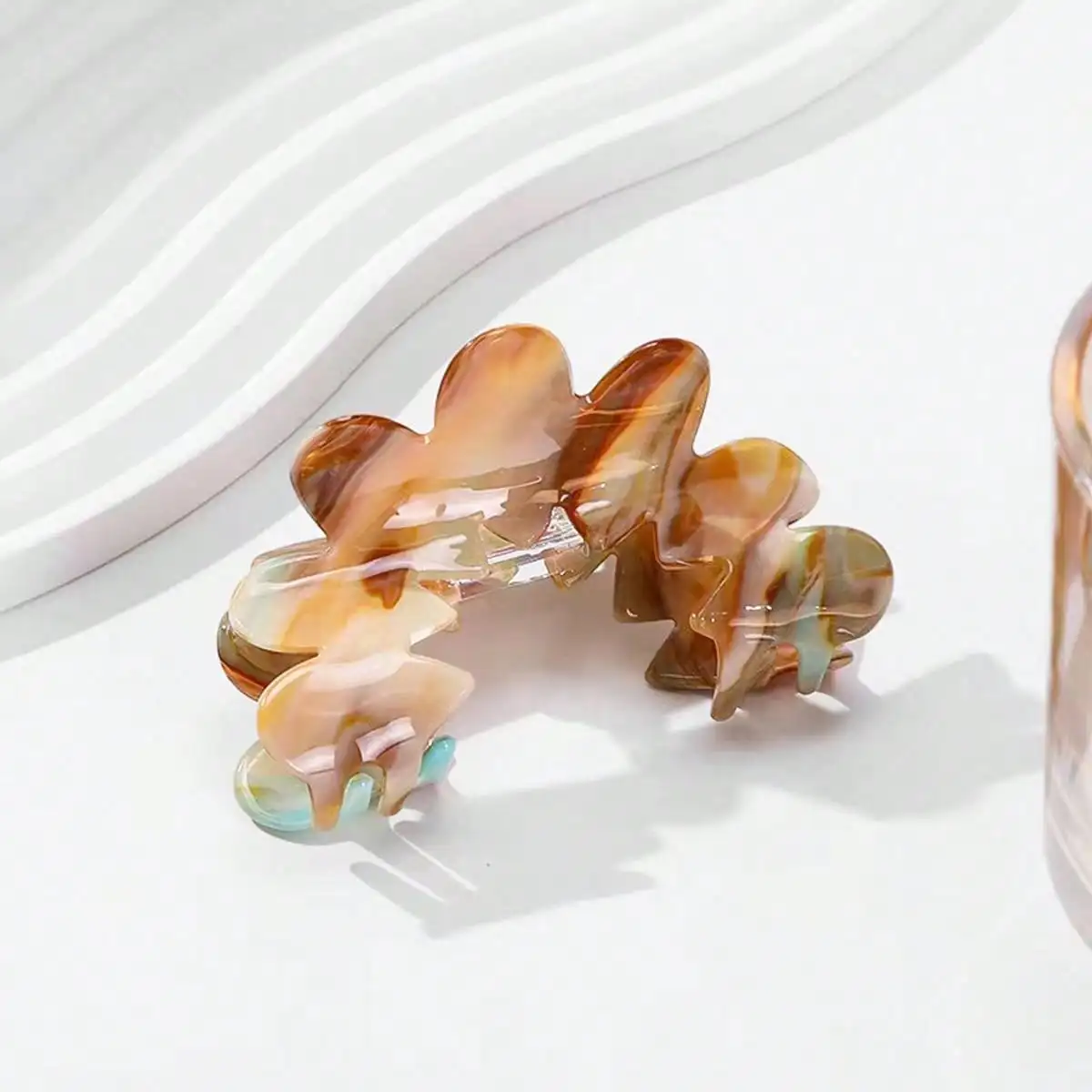1pc elegant acetic acid hair clip, exquisite and lightweight texture, shark clip hair accessory for the back of the head