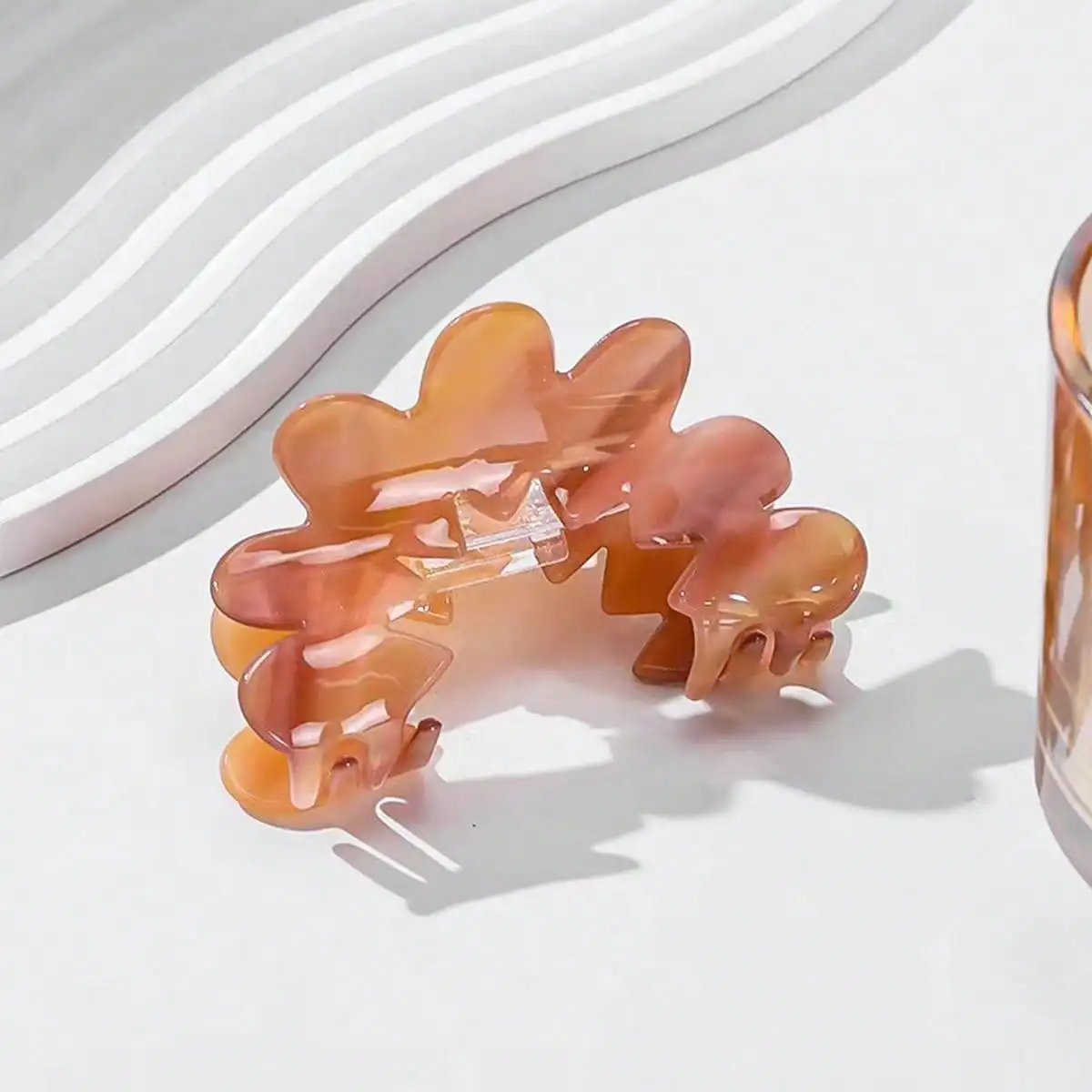 1pc elegant acetic acid hair clip, exquisite and lightweight texture, shark clip hair accessory for the back of the head