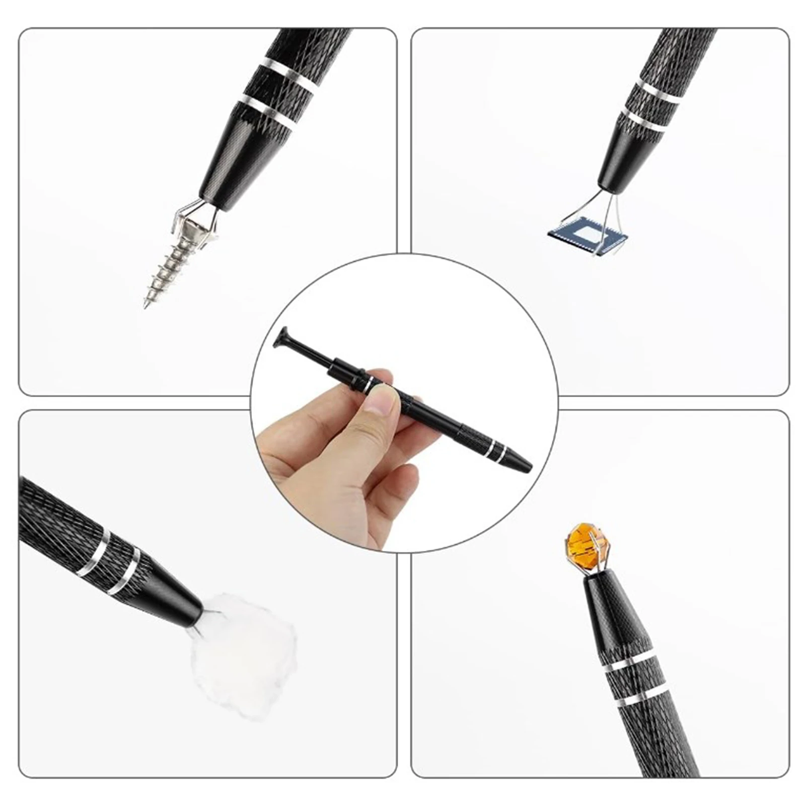 4 Claw Jewelry Grabber Tool with 4 Prongs IC Chips Aluminum Alloy Grabber Tools for Electronic Components