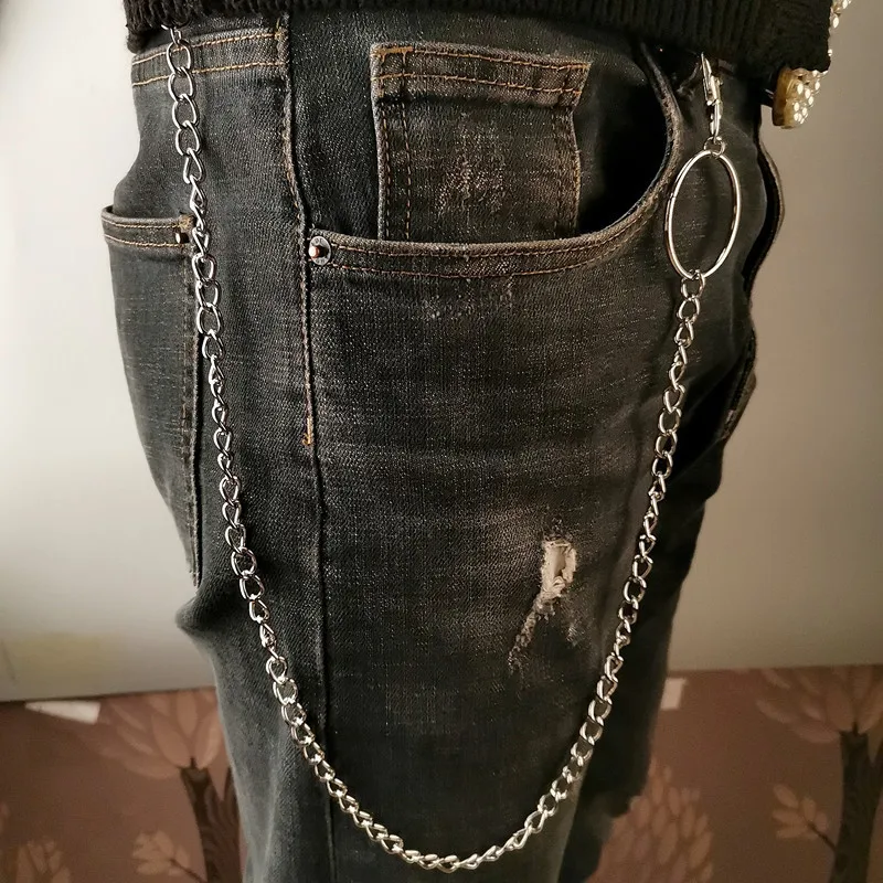 Metal Punk Rock Layered Chain Keychains For Men Women Waist Key Chain Wallet Jeans Hip-hop Pants Belt Chains Jewelry Accessories