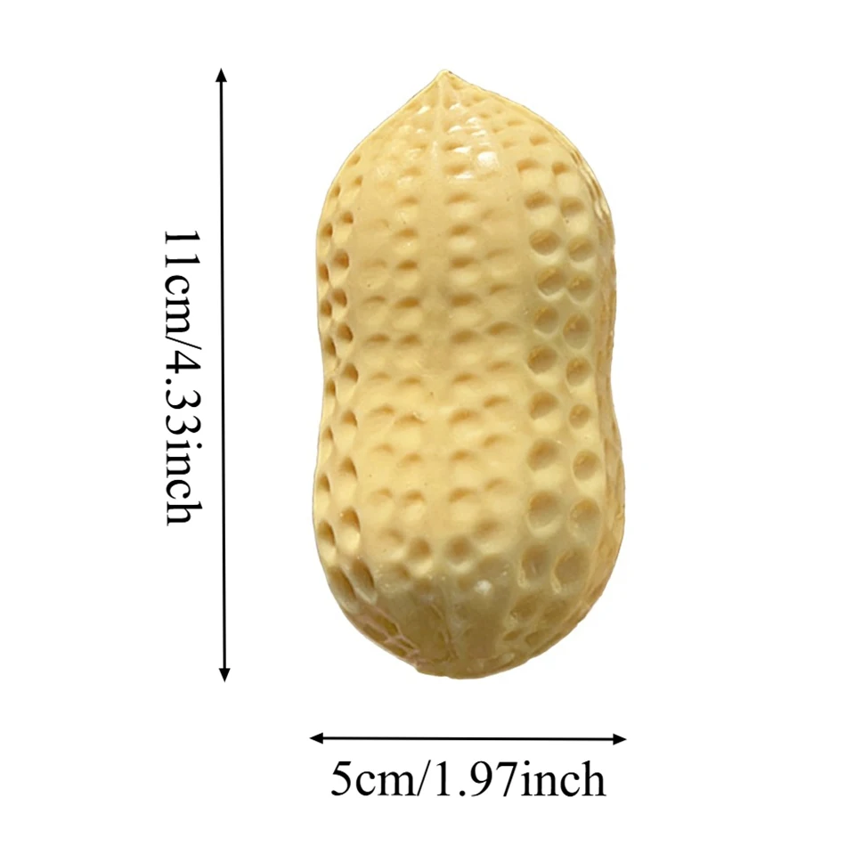2 Styles Peanut Squishy Toys Crunchy Or Slow Rebound Food Shaped Stress Ball ASMR Sensory Fidget Toy for Adults Desk Recess Toy