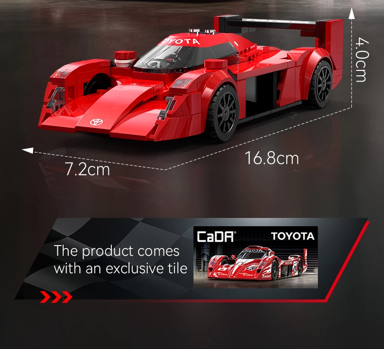 CaDA Toyota GT One Collectible Building Blocks Set - Educational Assembly Toy for Boys And Girls Ideal Birthday Gift