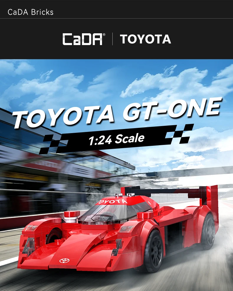 CaDA Toyota GT One Collectible Building Blocks Set - Educational Assembly Toy for Boys And Girls Ideal Birthday Gift