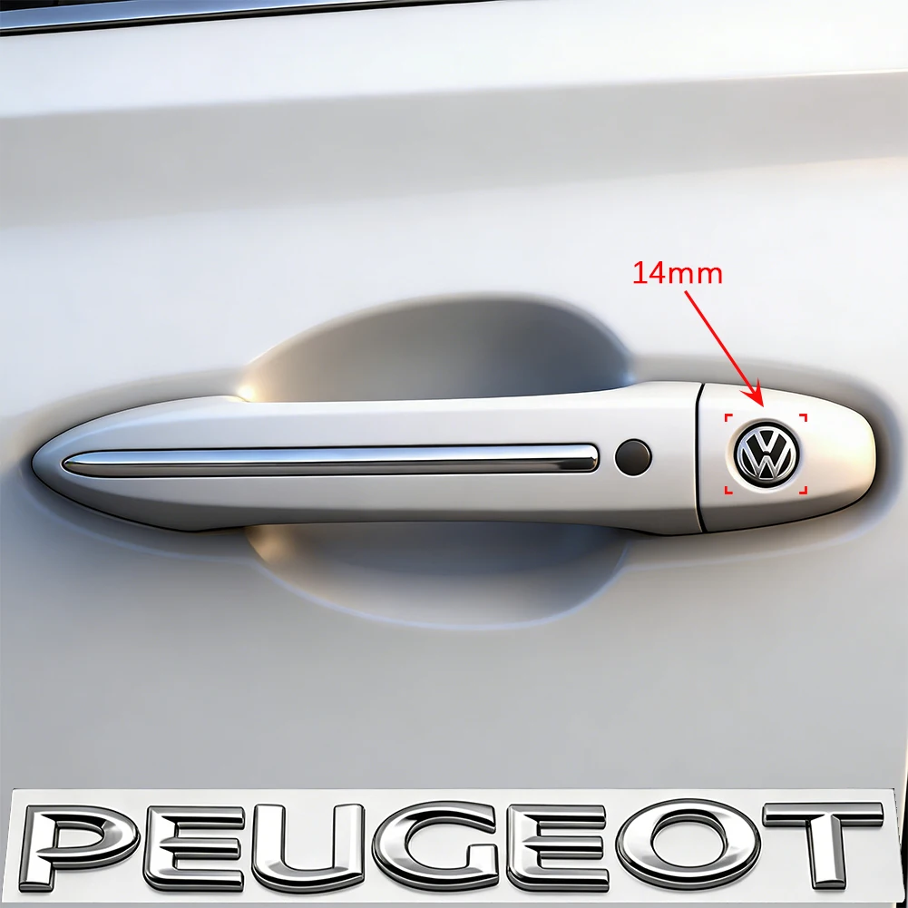 5/10Pcs 14mm Car Remote Key Stickers Badge Emblem Car Accessories For VW Scirocco Polo T5 Passat b6 Golf mk5 Tiguan Jetta CC MK7