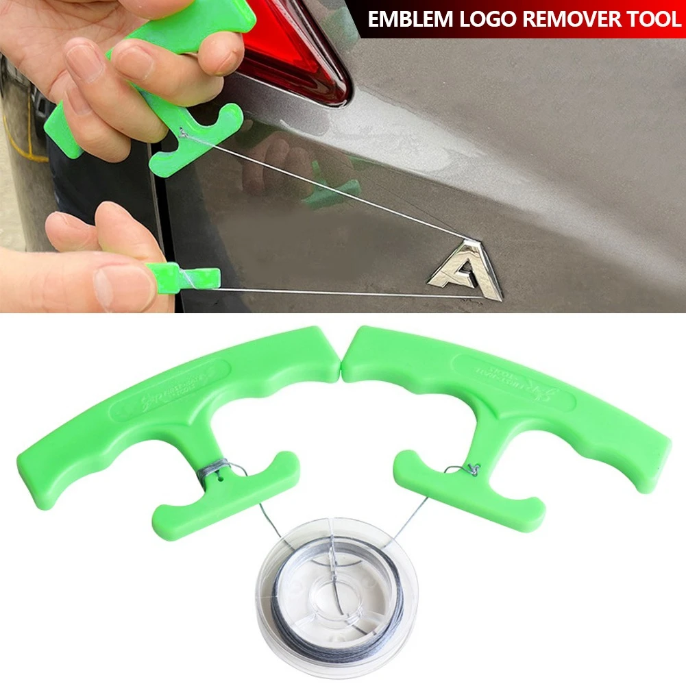 Car Emblem Remover Useful Ergonomic Portable Logo Remove Kit Green Sticker Remover Tool Labor-Saving Auto Sticker Remover