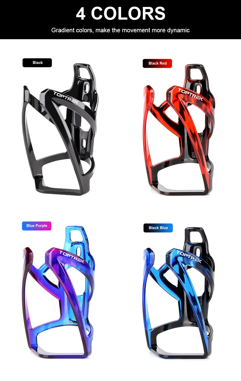 Toptrek Bicycle Bottle Holder MTB Accessorie Bottle Rack Road Bike Holder Lightweight Bottle Cage Durable Cycling Accessory
