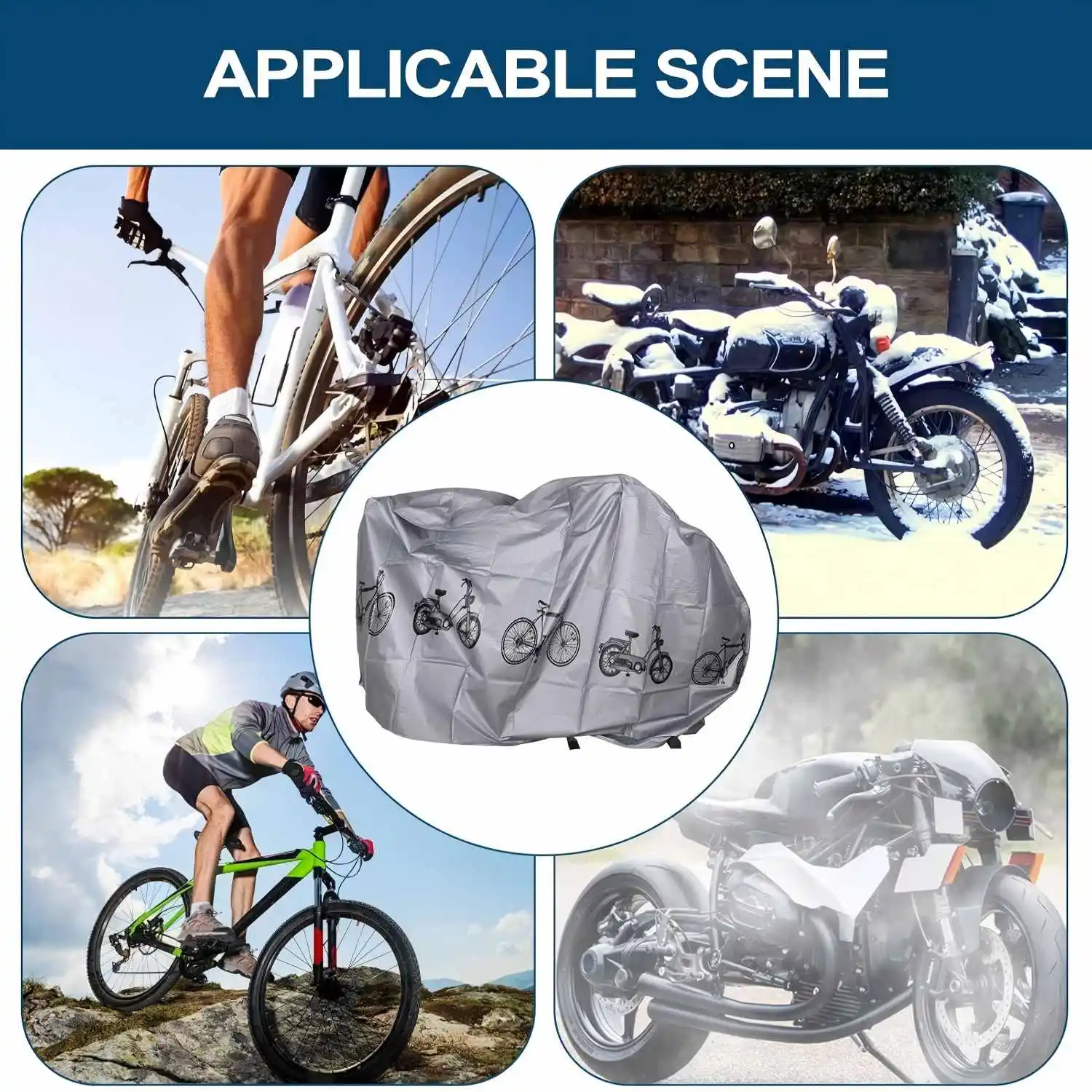 DOMEN Bike Cover Sun Protection Outdoor Waterproof for Bicycle Prevent Rain Bicycle Cover Multifunctional Electric Vehicle Cover