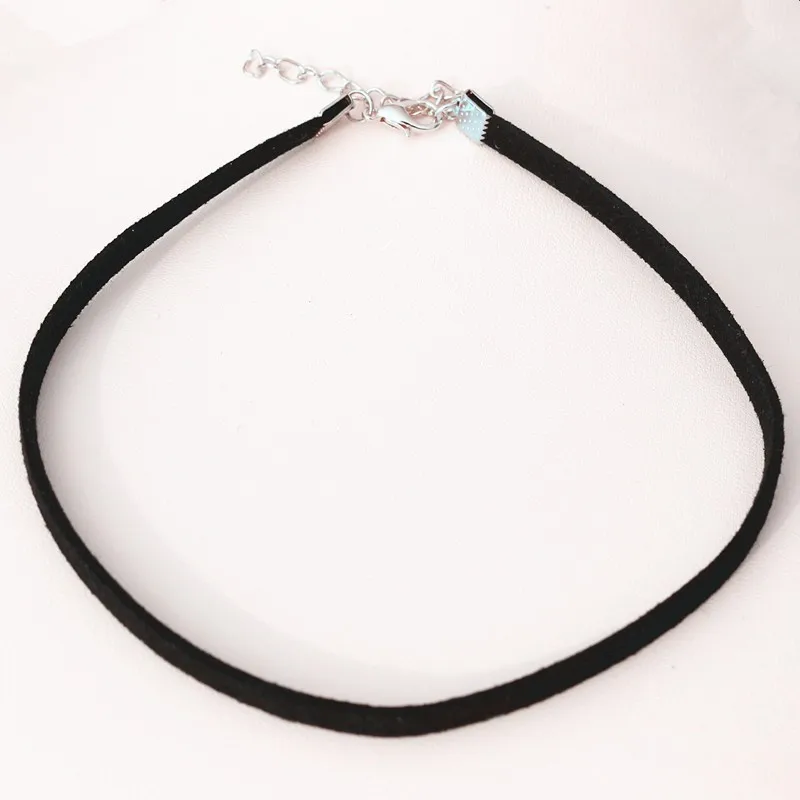 NK860 New Wholesale Minimalist Black Sexy Chokers Necklace Leather Harajuku Gothic Velvet Clavicle Colares Women Punk Jewelry