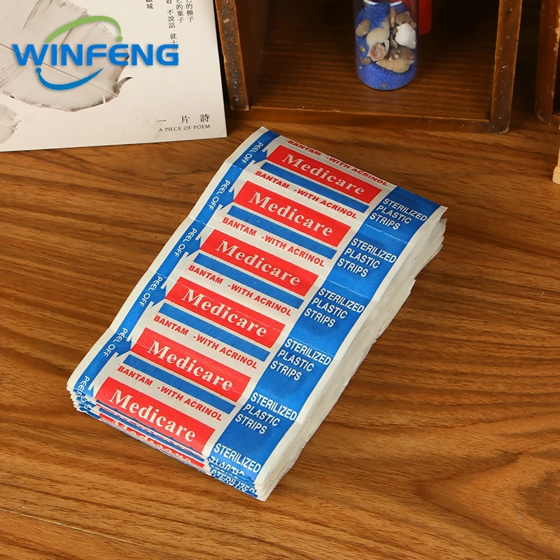 100Pcs Waterproof Cartoon Band-Aids Hemostasis Adhesive Bandage First Aid Kit Emergency Medical Dressing Sticking Plaster