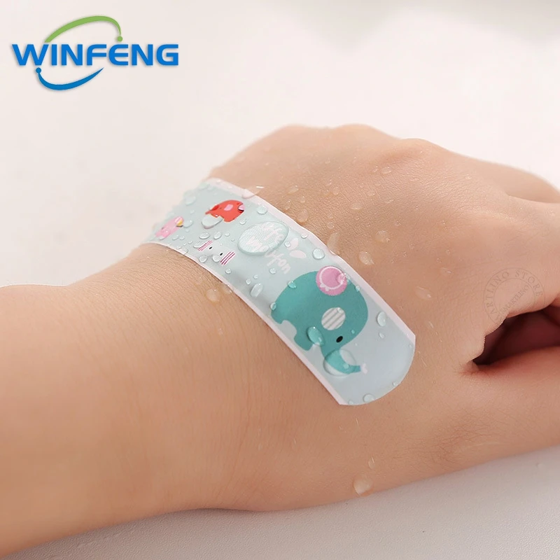 100Pcs Waterproof Cartoon Band-Aids Hemostasis Adhesive Bandage First Aid Kit Emergency Medical Dressing Sticking Plaster