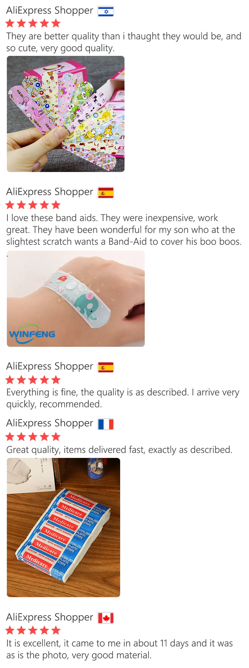 100Pcs Waterproof Cartoon Band-Aids Hemostasis Adhesive Bandage First Aid Kit Emergency Medical Dressing Sticking Plaster