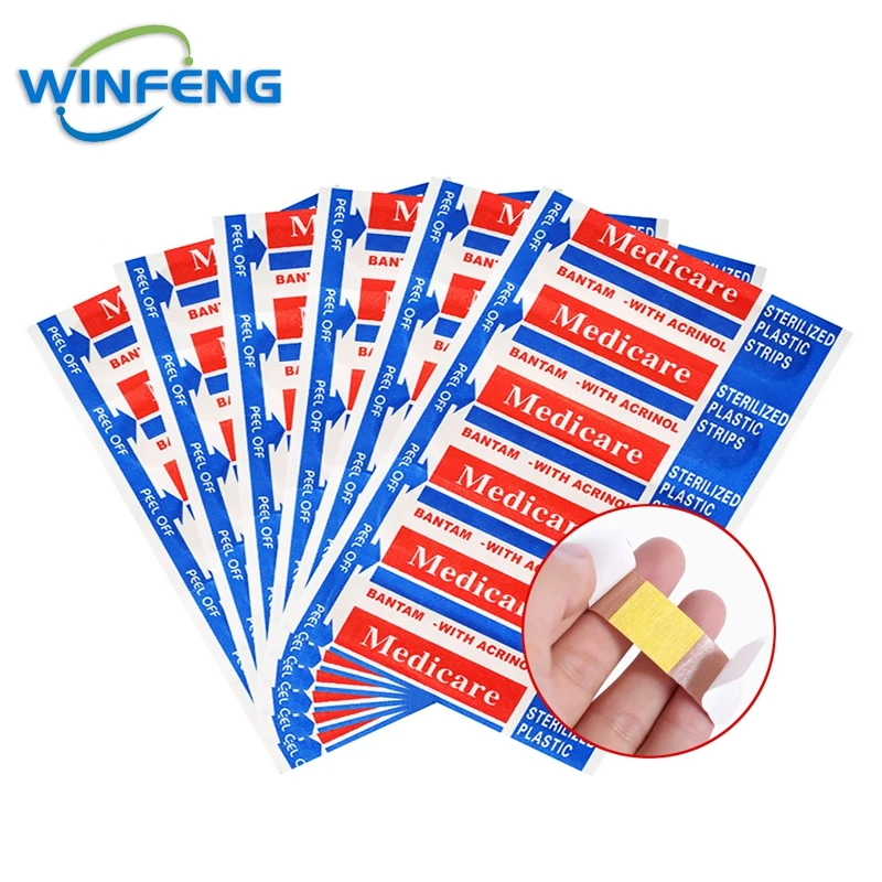 100Pcs Waterproof Cartoon Band-Aids Hemostasis Adhesive Bandage First Aid Kit Emergency Medical Dressing Sticking Plaster