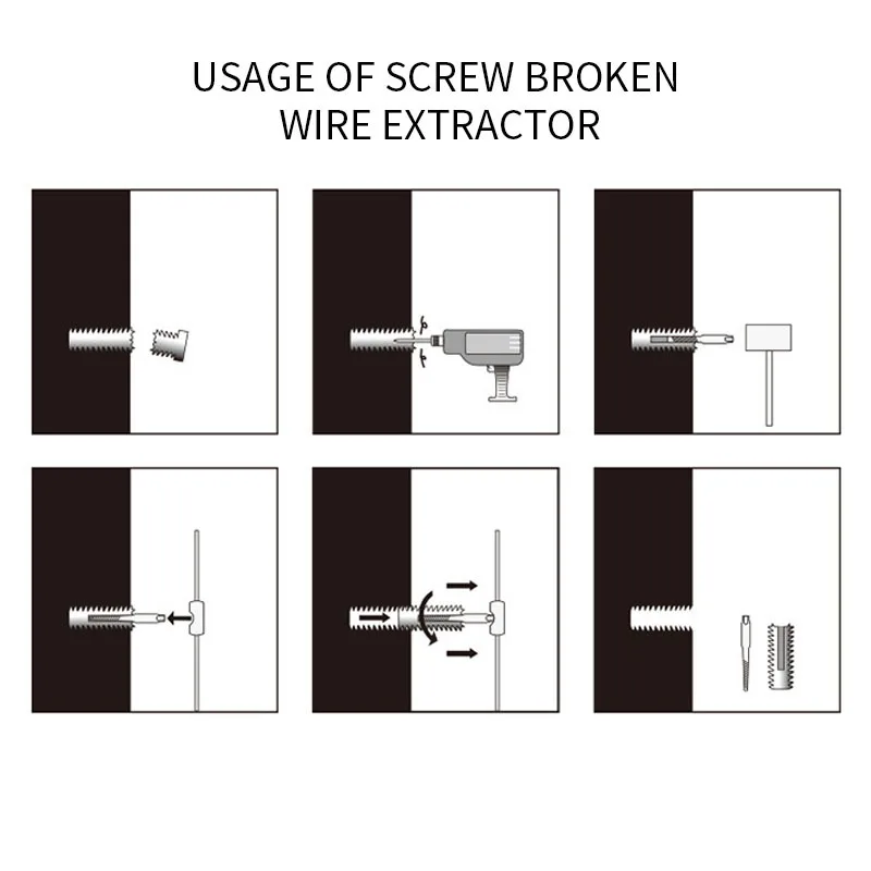 Damaged Broken Screw Remover Extractor Drill Bits 5/6Pcs Steel Durable Easy Out Remover Center Drill Damaged Bolts Remover Tool
