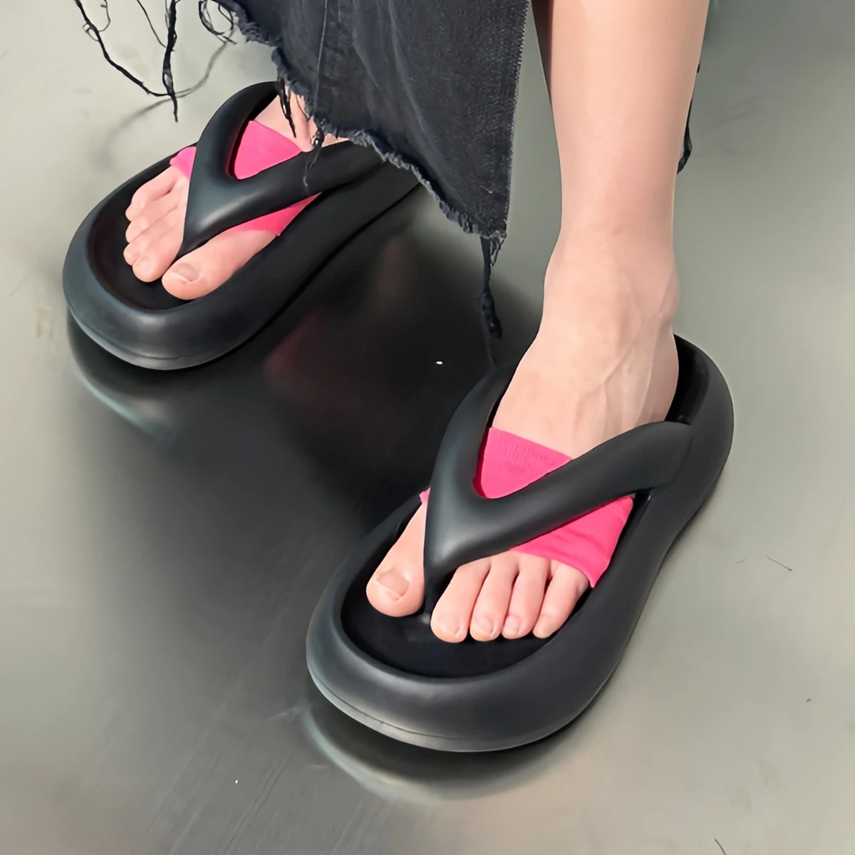 2 Pairs/7 Pairs Half-Foot Socks Summer Two-Toe Socks Women's Sweat Invisible Split Toe Socks Half Socks Flip-Flop Socks