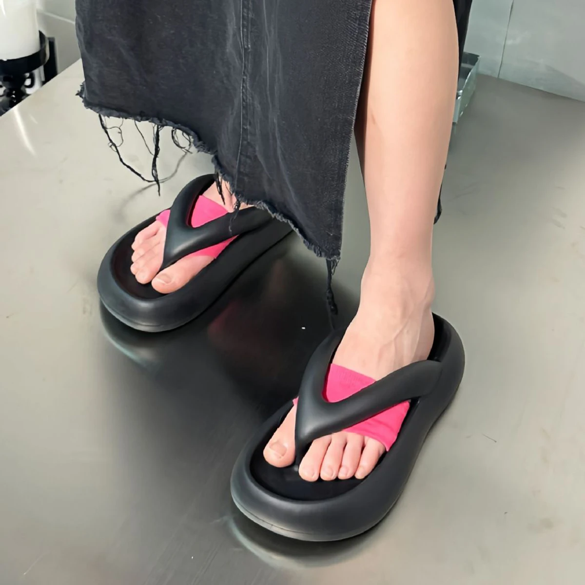 2 Pairs/7 Pairs Half-Foot Socks Summer Two-Toe Socks Women's Sweat Invisible Split Toe Socks Half Socks Flip-Flop Socks