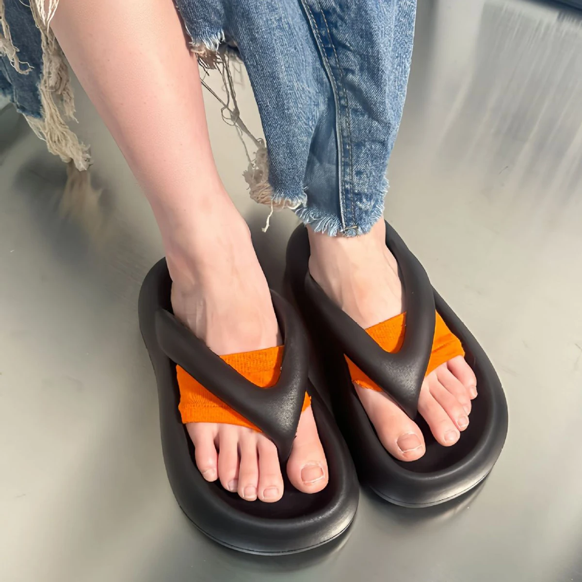 2 Pairs/7 Pairs Half-Foot Socks Summer Two-Toe Socks Women's Sweat Invisible Split Toe Socks Half Socks Flip-Flop Socks