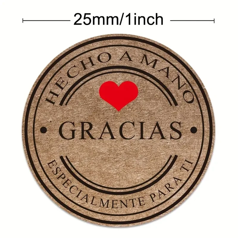 500PCS Handmade Scrapbooks Seals Gift Stickers and Stationery Thank-You Labels from Spain Gracias