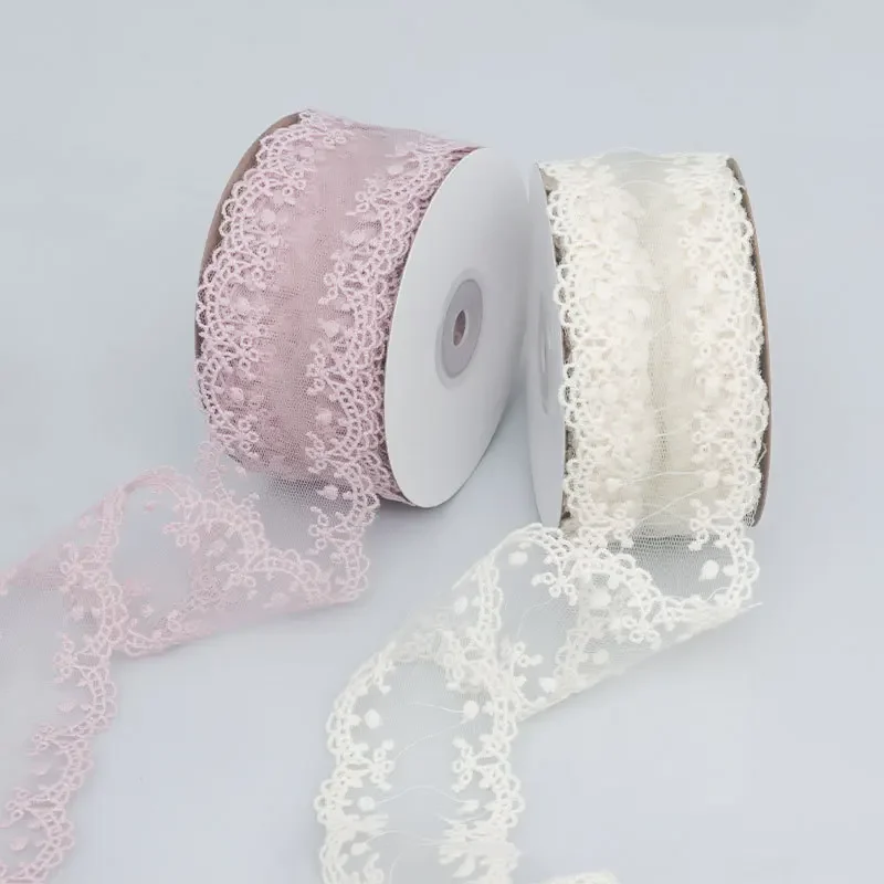 Lace Jacquard Embroidery Hollow Lace Ribbon DIY Bow Hair Accessories Flower Packaging Straw Hat Clothes Edge Ribbon