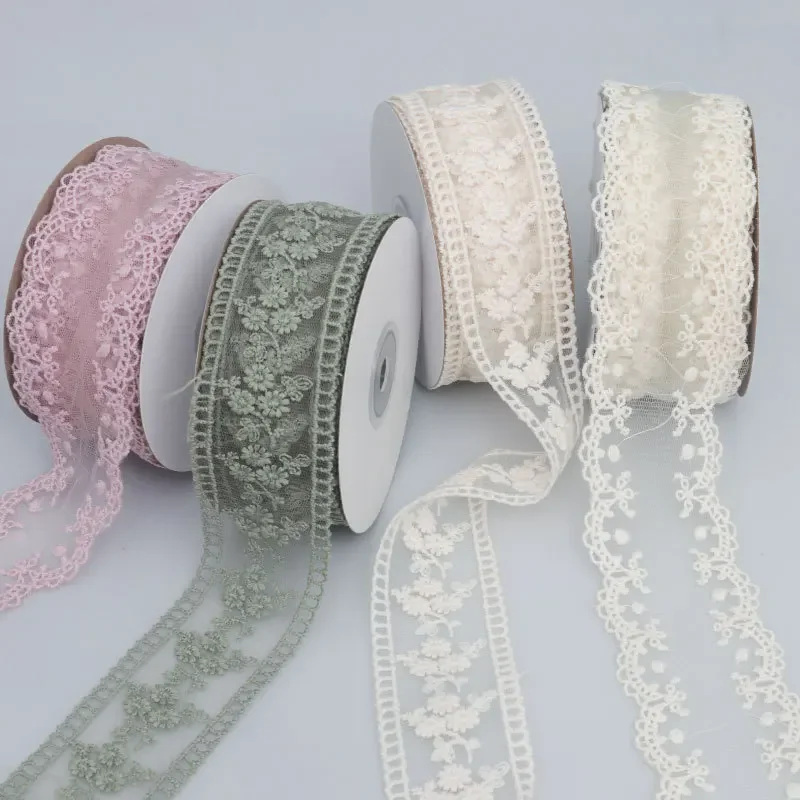 Lace Jacquard Embroidery Hollow Lace Ribbon DIY Bow Hair Accessories Flower Packaging Straw Hat Clothes Edge Ribbon
