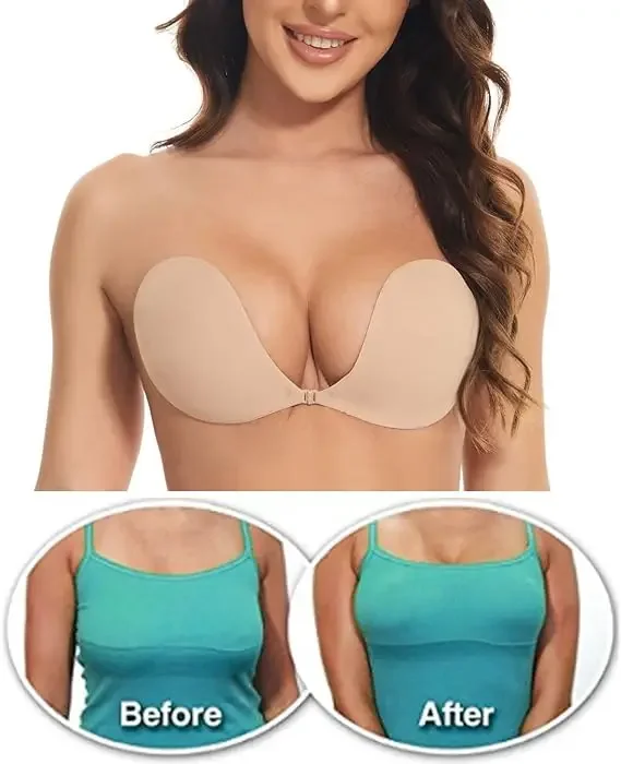 Invisible Nude Bra Push Up Chest Paste Sexy Breast Pasty Invisible Mango Silicone Chest Sticker For Women Wedding DropShip