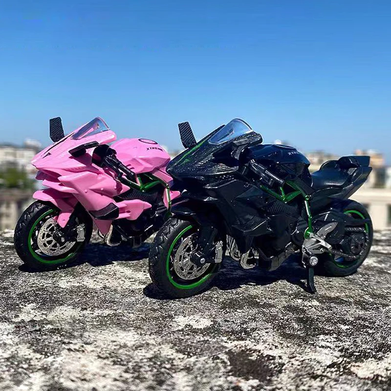 1:18 Ninja Diecast Motorcycle Model Workable Shock-Absorber Toy For Children Gifts Toy Decoration