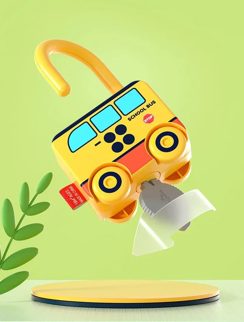 Number Matching Lock Toys Baby Learning Lock with Key Car Games Montessori Educational Toy Sensory Toys For Kids 1 2 3 Years