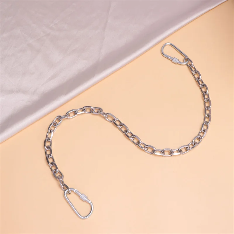 Punk Waist Belt Silver Trousers Chain for Men Jeans Belt Chain for Pants Cool Metal Rock Chain Hiphop Summer Jewelry Man