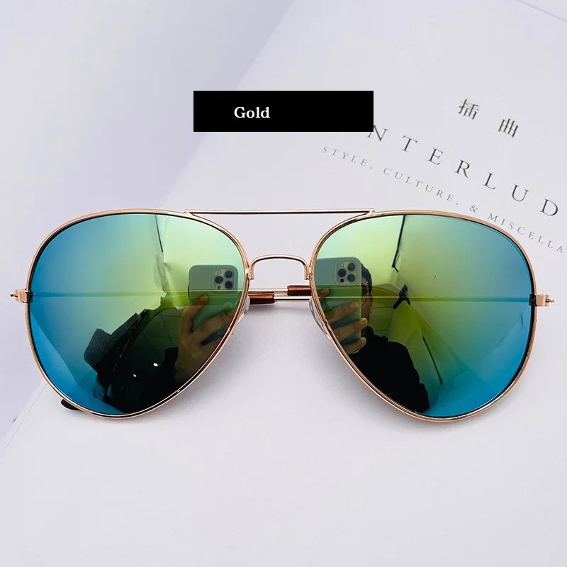 2024 Pilot Aviation Sunglasses MenShades Retro Classic Silver Sun Glasses Female Male Brand metal frame sunglasses sunshade