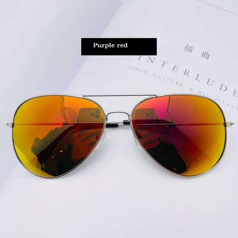 2024 Pilot Aviation Sunglasses MenShades Retro Classic Silver Sun Glasses Female Male Brand metal frame sunglasses sunshade