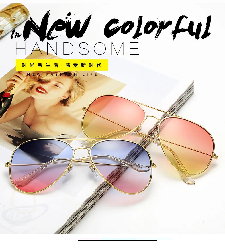 2024 Pilot Aviation Sunglasses MenShades Retro Classic Silver Sun Glasses Female Male Brand metal frame sunglasses sunshade