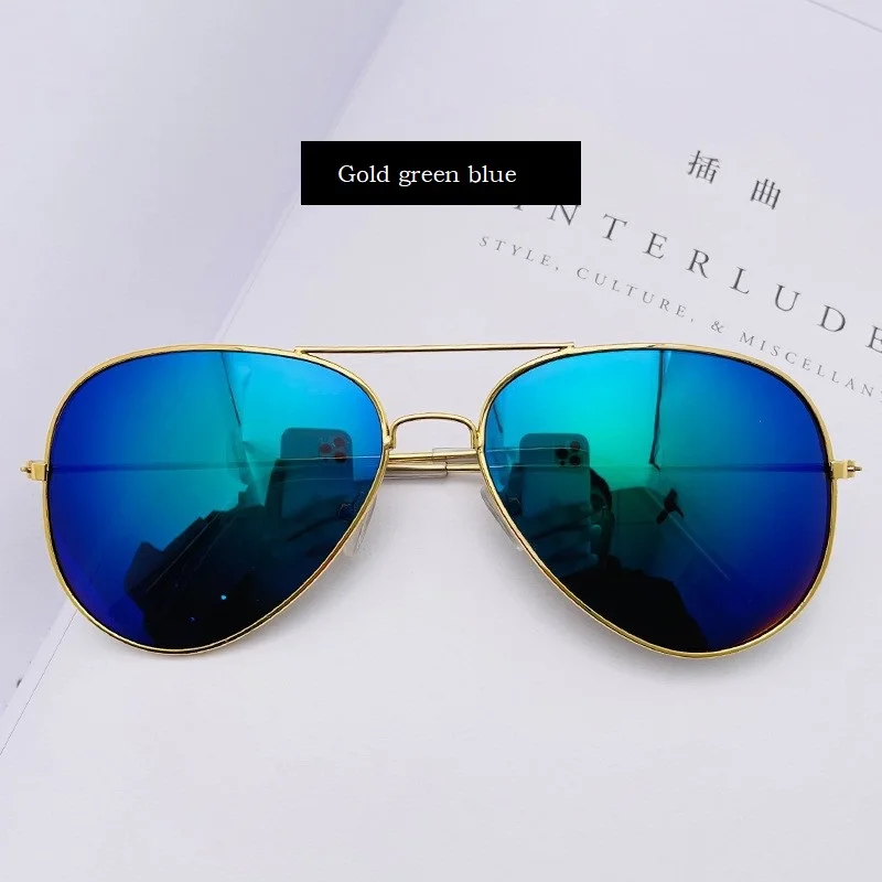 2024 Pilot Aviation Sunglasses MenShades Retro Classic Silver Sun Glasses Female Male Brand metal frame sunglasses sunshade