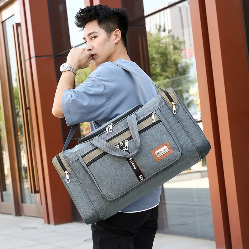 Travel Bag Large Capacity Handbag Portable Outdoor Carry Luggage Convenient Practical Male's Weekend Duffle Bags