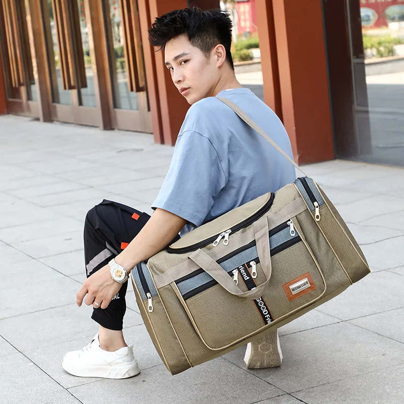 Travel Bag Large Capacity Handbag Portable Outdoor Carry Luggage Convenient Practical Male's Weekend Duffle Bags