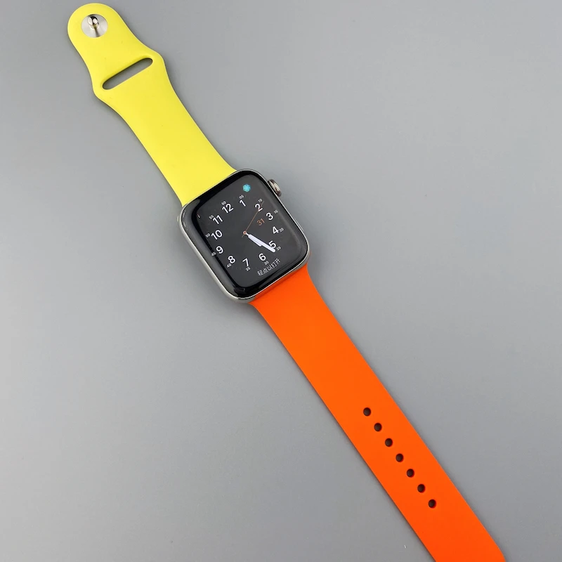 Silicone Strap For Apple Watch Bands 45mm 44mm 40mm 41mm 49mm 42mm 46mm Sport bracelet iwatch series se 6 7 8 9 10 11 Ultra 3 2