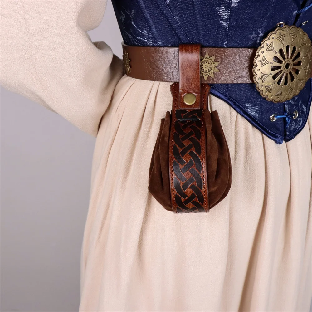 Medieval Leather Belt Cork Dark Magic Bottle Cover With 3 Glass Magic Bottles Renaissance Costume Props Retro Belt Accessory