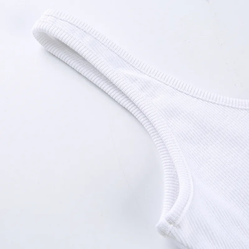 White Strappy Bodysuit Sexy Backless Ribbed Bodysuit Romper string femme sexy Sleeveless Tank Top gloved bodysuit Body Female